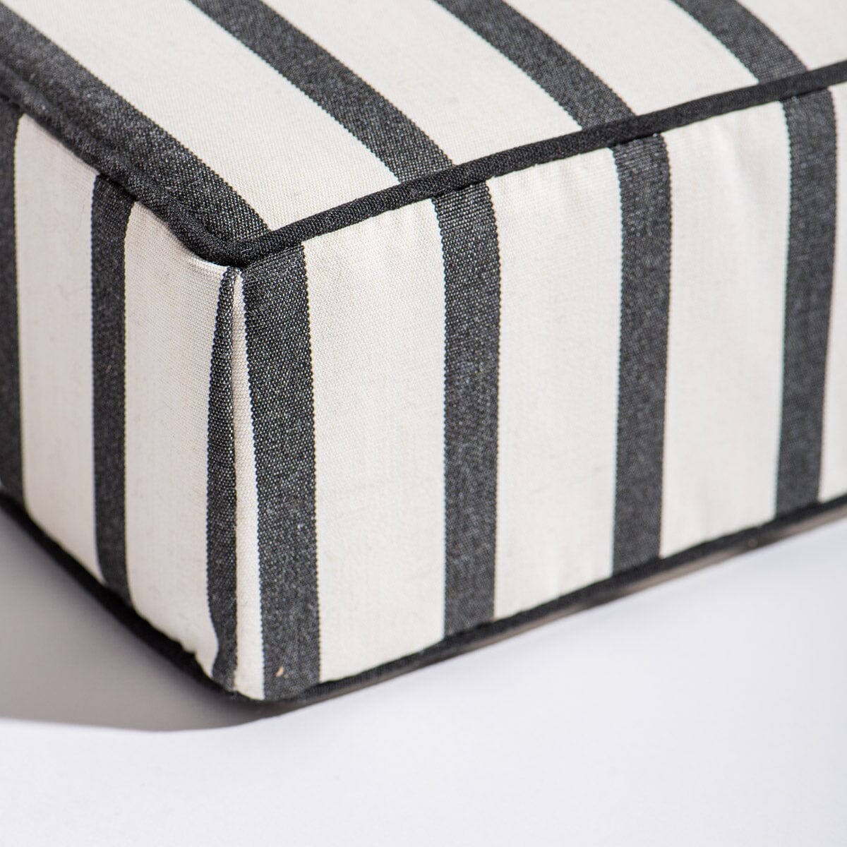 The Al Fresco Sun Lounger Cushion - Monaco Black Stripe Al Fresco Sun Lounger Cushions Business & Pleasure Co Aus 