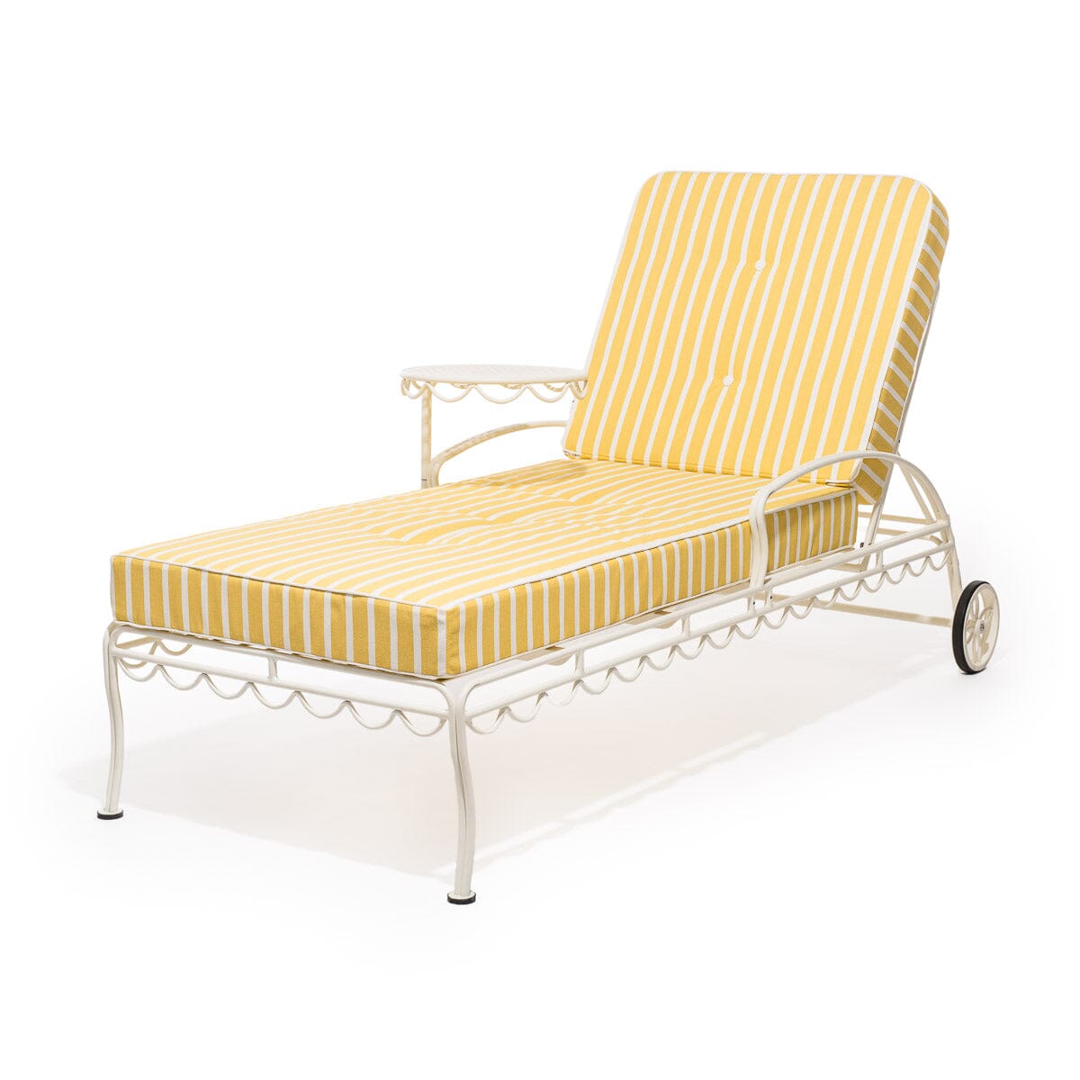 The Al Fresco Sun Lounger Cushion - Monaco Mimosa Stripe Al Fresco Sun Lounger Cushion Business & Pleasure Co Aus 