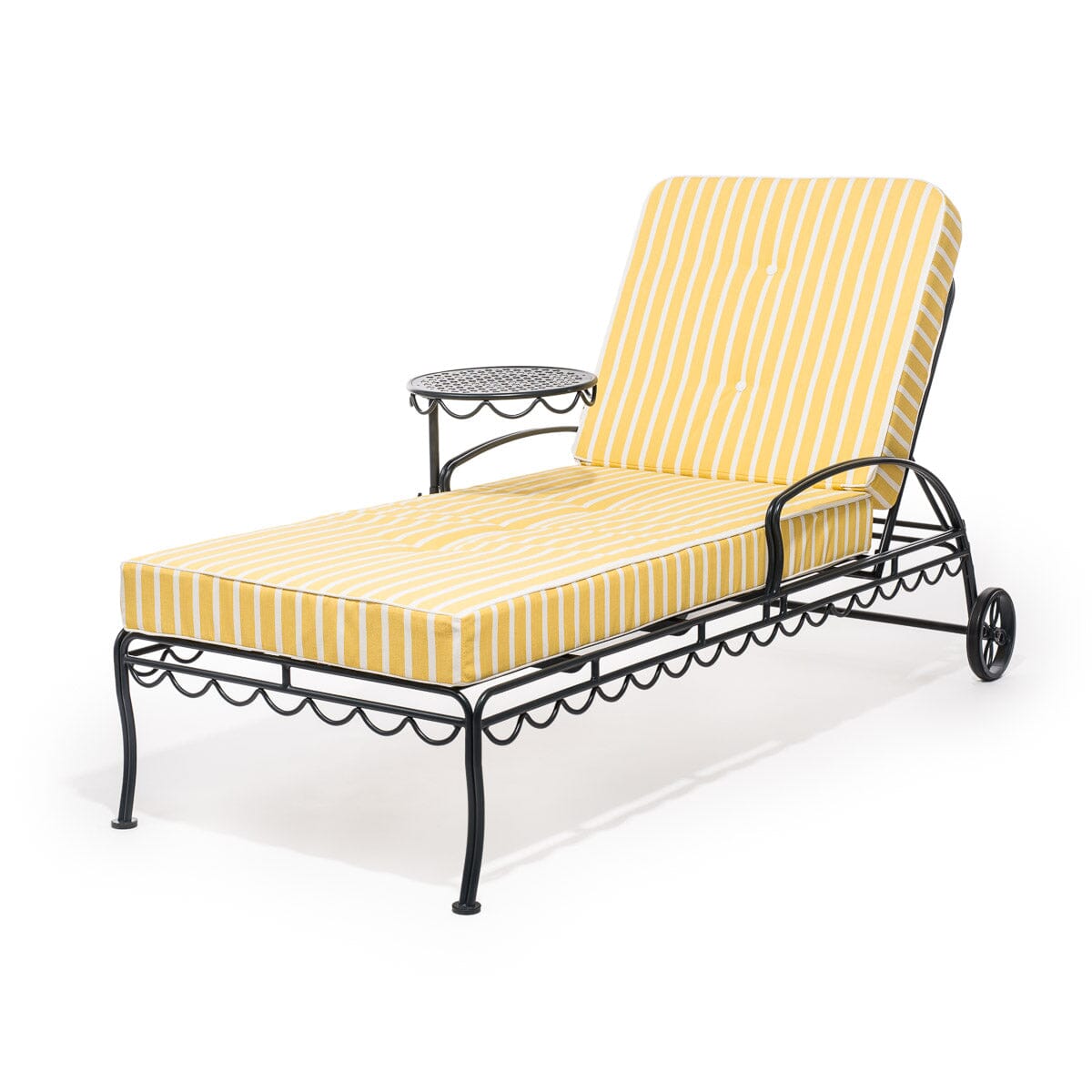 The Al Fresco Sun Lounger Cushion - Monaco Mimosa Stripe Al Fresco Sun Lounger Cushion Business & Pleasure Co Aus 