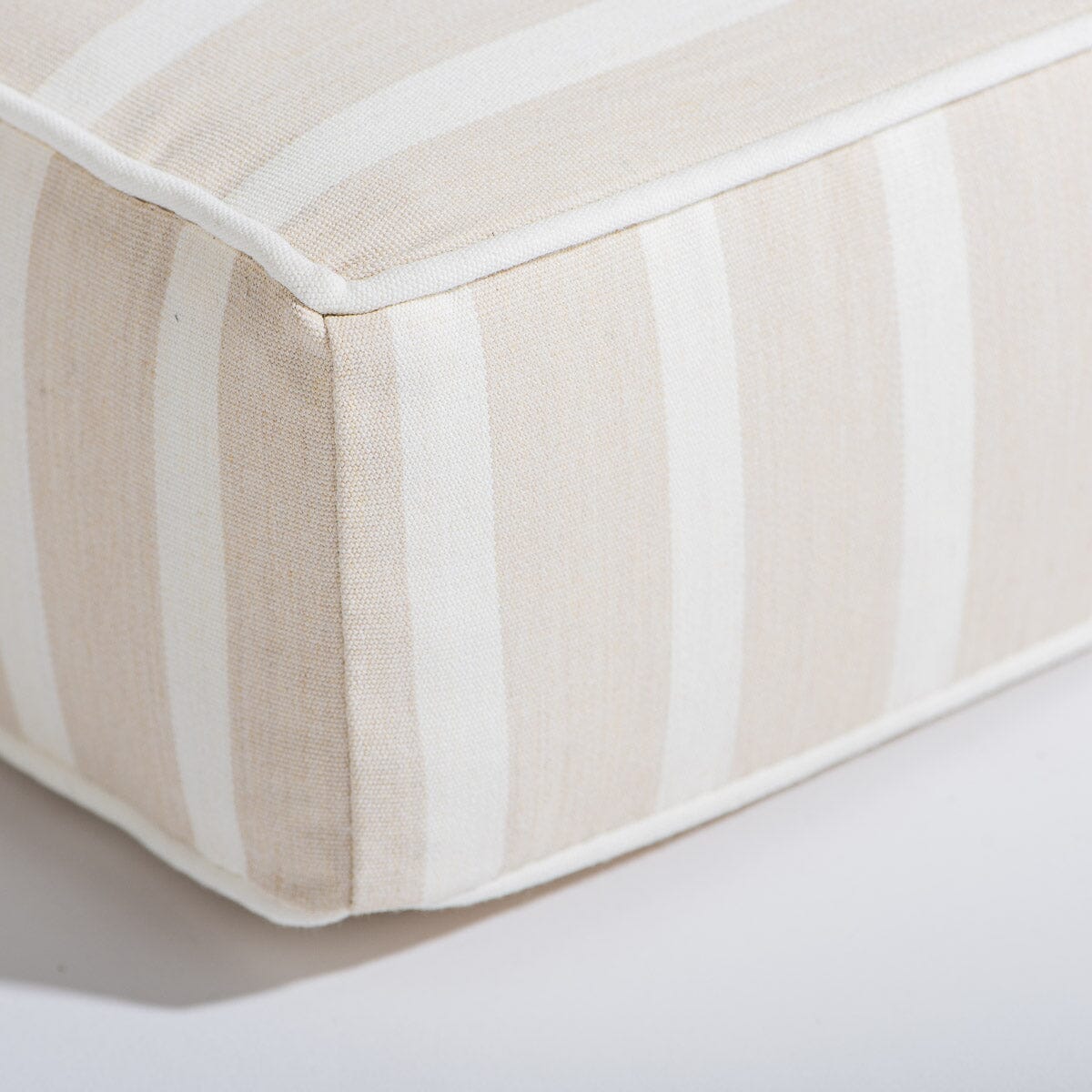 The Al Fresco Sun Lounger Cushion - Monaco Natural Stripe Al Fresco Sun Lounger Cushions Business & Pleasure Co Aus 