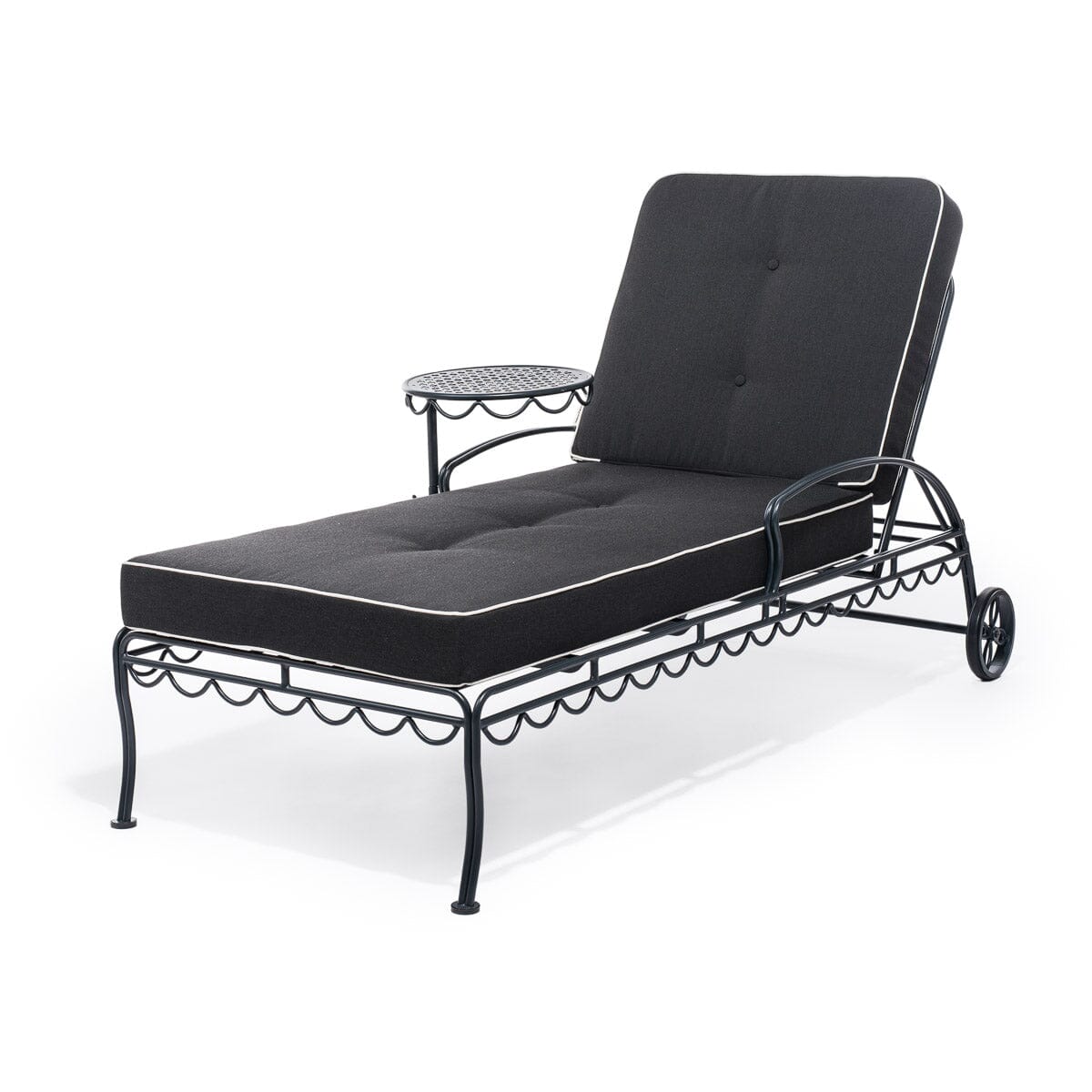 The Al Fresco Sun Lounger Cushion - Rivie Black Al Fresco Sun Lounger Cushions Business & Pleasure Co Aus 