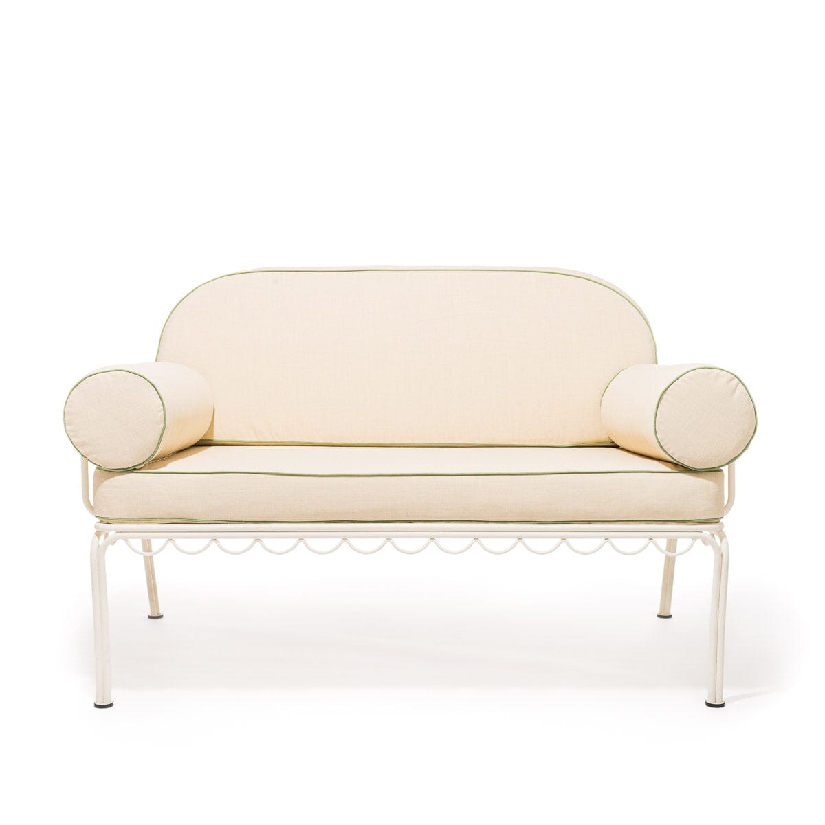 The Al Fresco Love Seat Cushion Cover Set - Elsa Cream Al Fresco Love Seat Cushion Set Business & Pleasure Co. 