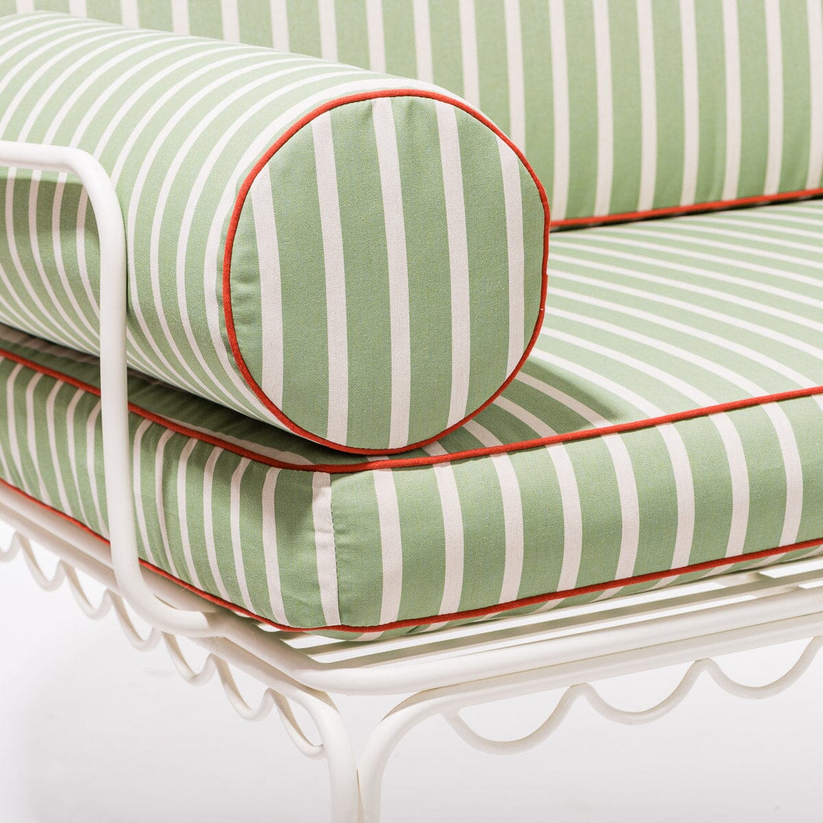 The Al Fresco Love Seat Cushion Cover Set - Elsa Stripe Al Fresco Love Seat Cushion Set Business & Pleasure Co. 