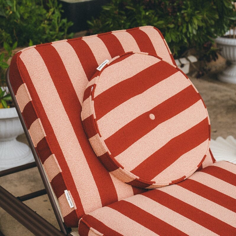 The Circular Pillow - Terry Terracotta Stripe Circular Pillow Business & Pleasure Co Aus 