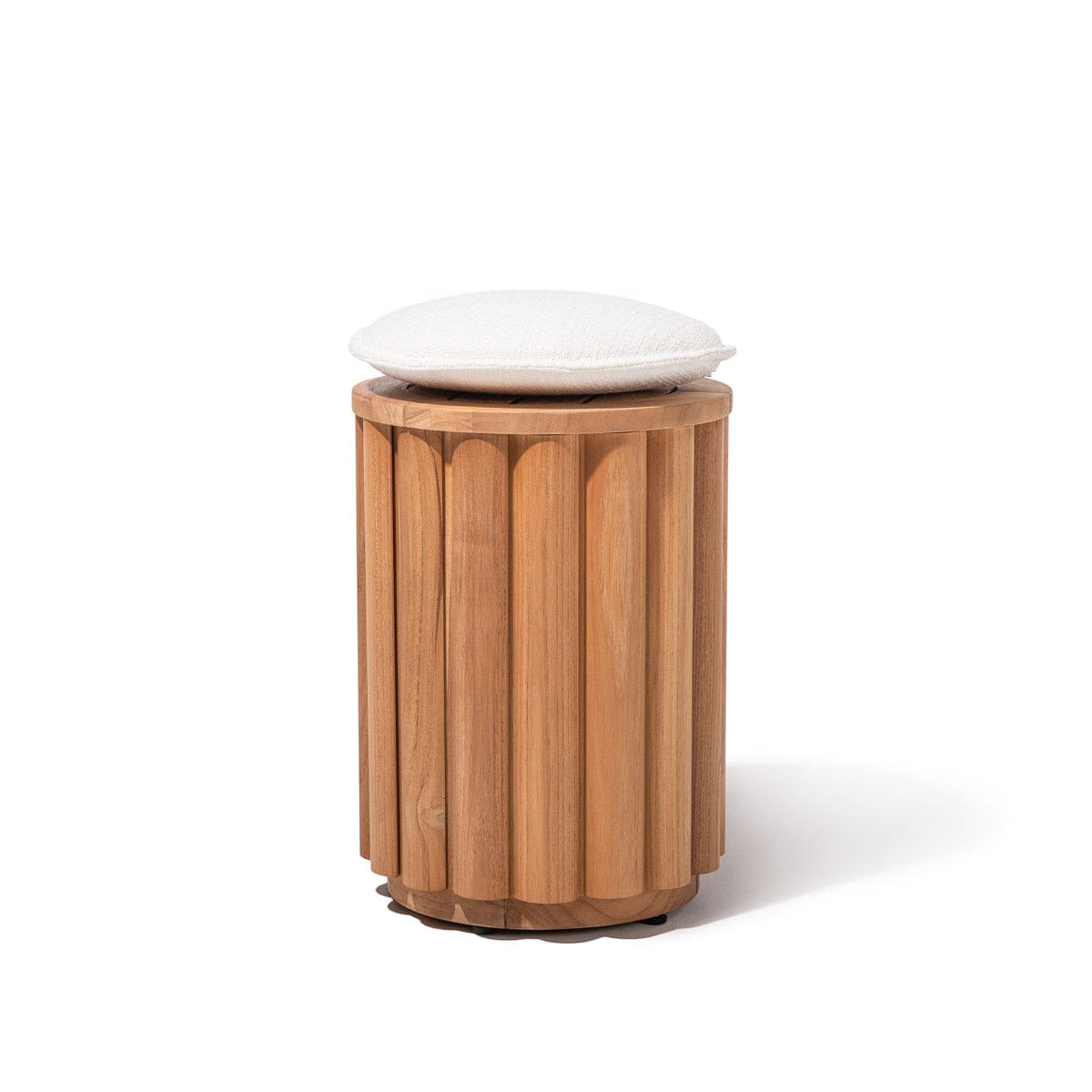 Product image of Daisy Teak Stool Kit - Teakwood & Boucle Antique White Daisy Stool Kit Business & Pleasure Co Aus 