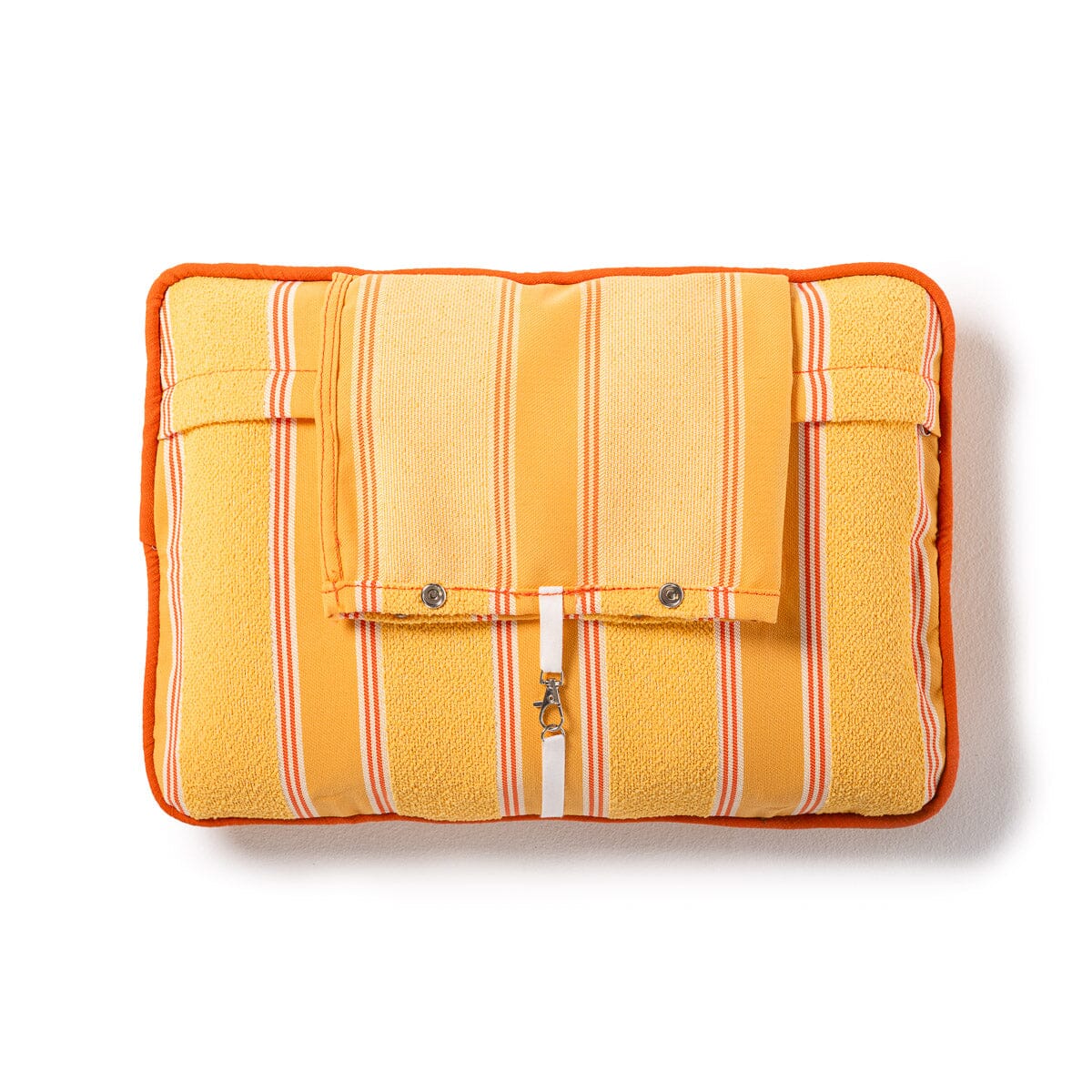 The Inflatable Beach Pillow - Bistro Papaya Stripe Inflatable Beach Pillow Business & Pleasure Co Aus 