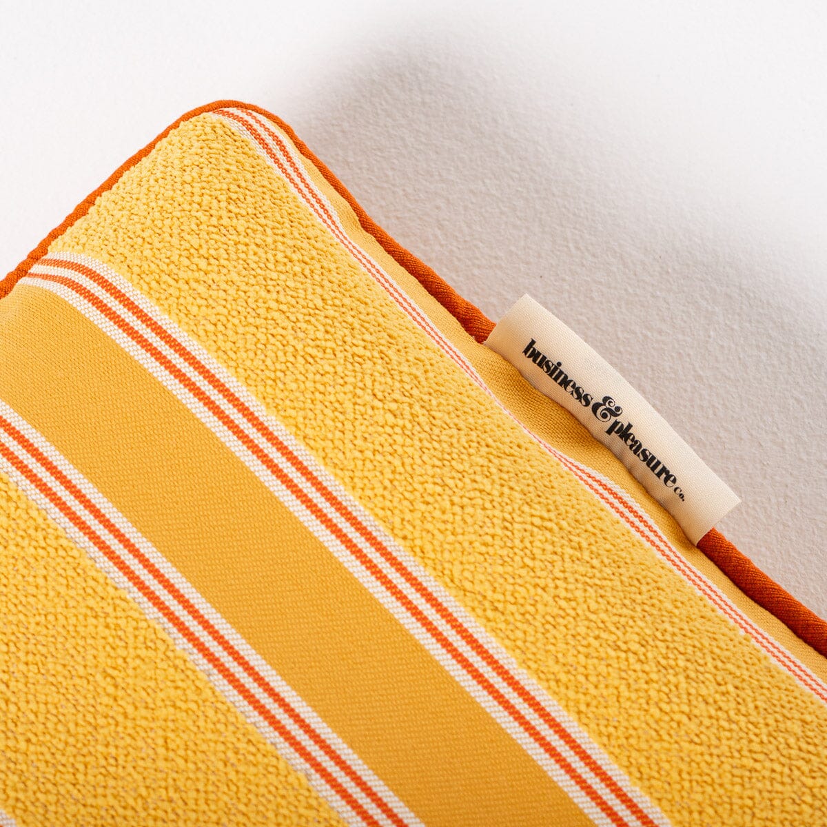 The Inflatable Beach Pillow - Bistro Papaya Stripe Inflatable Beach Pillow Business & Pleasure Co Aus 