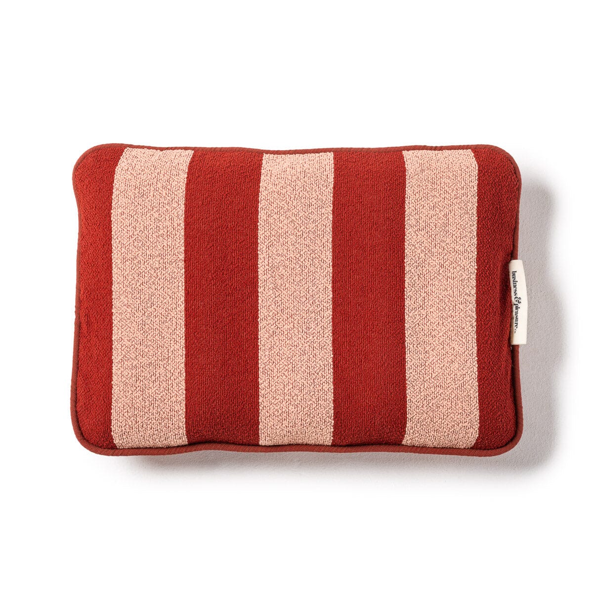 The Inflatable Beach Pillow - Terry Terracotta Stripe Inflatable Beach Pillow Business & Pleasure Co Aus 
