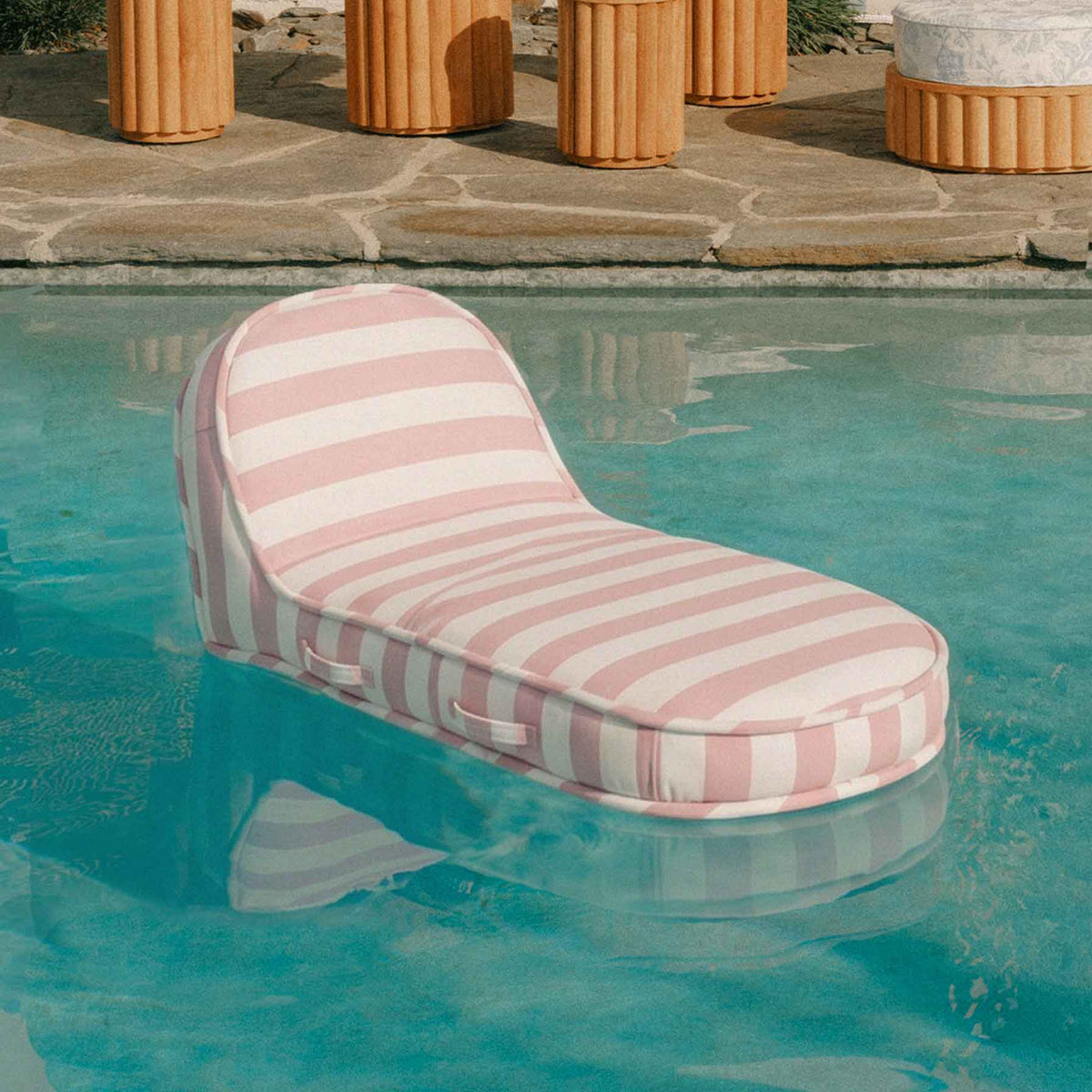 The Pool Lounger - Crew Pink Stripe Pool Lounger Business & Pleasure Co Aus 