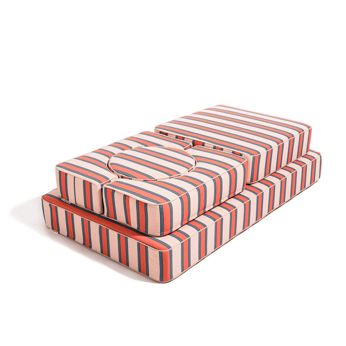 The Modular Pillow Stack - Bistro Dusty Pink Stripe Modular Pillow Stack Business & Pleasure Co Aus 