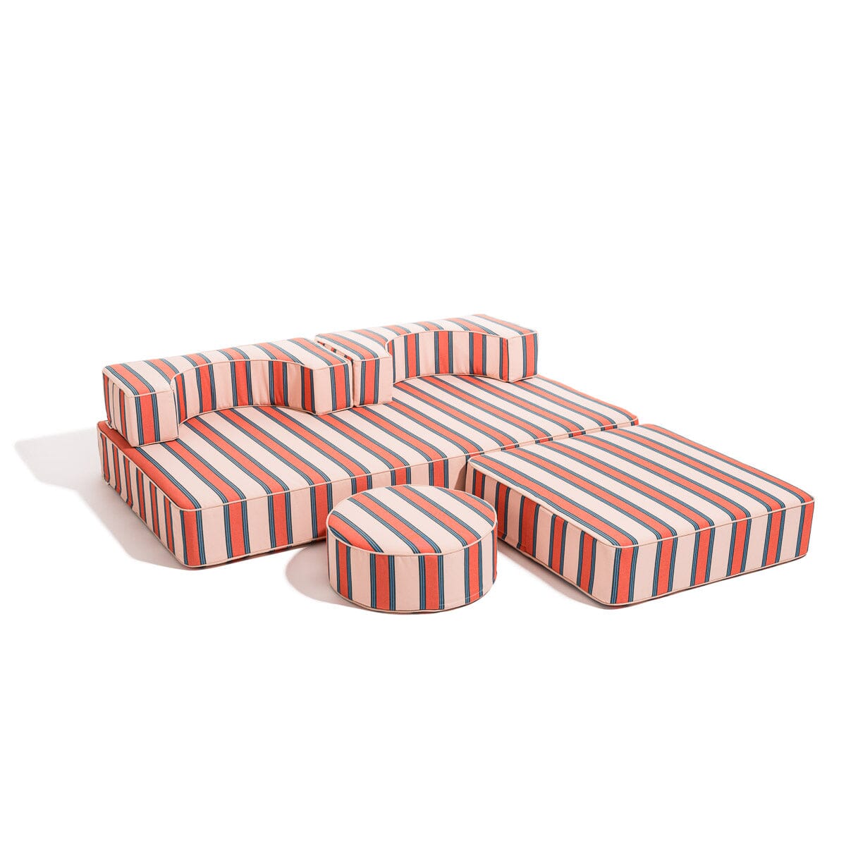 The Modular Pillow Stack - Bistro Dusty Pink Stripe Modular Pillow Stack Business & Pleasure Co Aus 