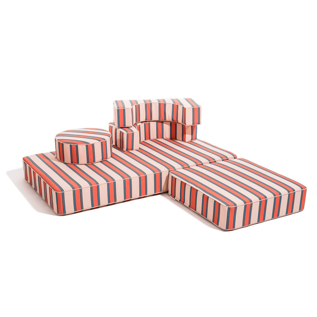 The Modular Pillow Stack - Bistro Dusty Pink Stripe Modular Pillow Stack Business & Pleasure Co Aus 