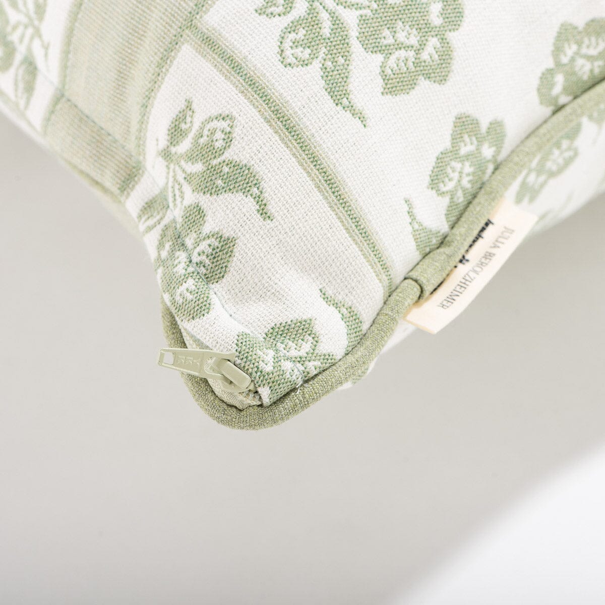 The Rectangle Throw Pillow x Julia Berolzheimer in Jacquard Green Rectangle Throw Pillow B&P Co. x Julia Berolzheimer 