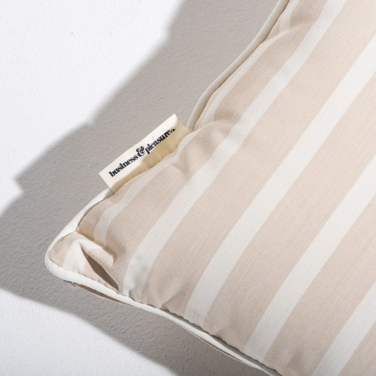 The Rectangle Throw Pillow - Monaco Natural Stripe Rectangle Throw Pillow Business & Pleasure Co Aus 