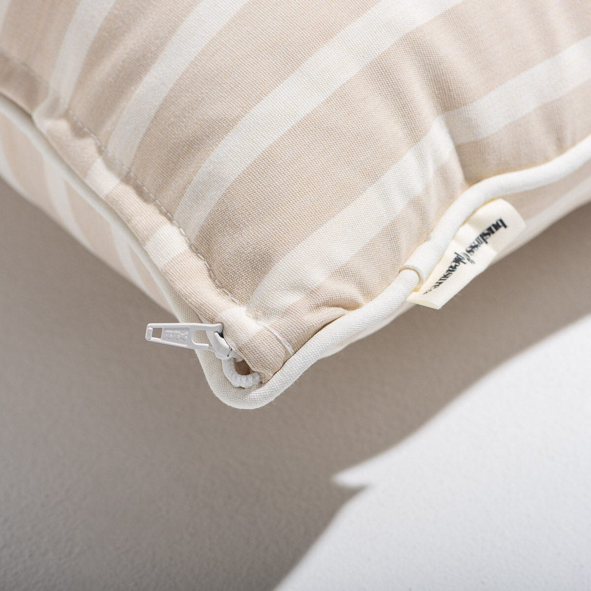 The Rectangle Throw Pillow - Monaco Natural Stripe Rectangle Throw Pillow Business & Pleasure Co Aus 