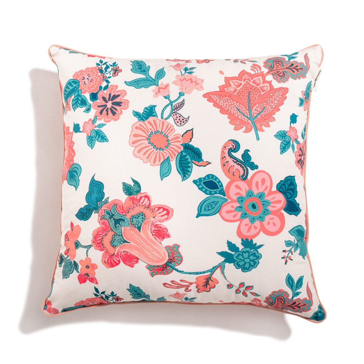 The Euro Throw Pillow - Paisley Bay Palm Pink Euro Throw Pillow Business & Pleasure Co Aus 