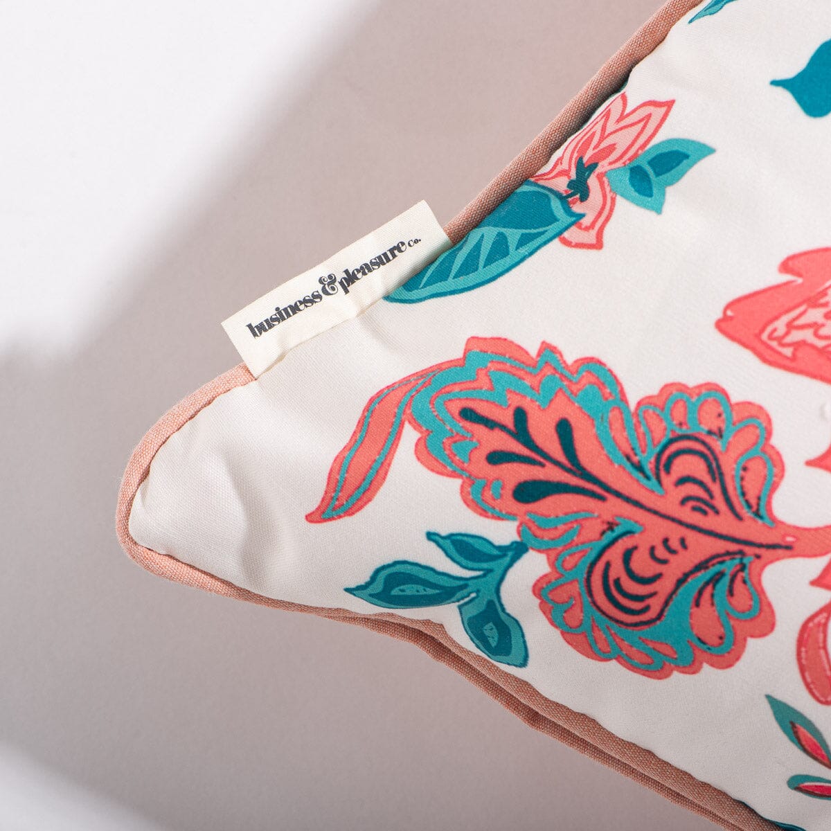 The Euro Throw Pillow - Paisley Bay Palm Pink Euro Throw Pillow Business & Pleasure Co Aus 