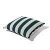 Swatch for The Euro Throw Pillow - Terry Green Stripe