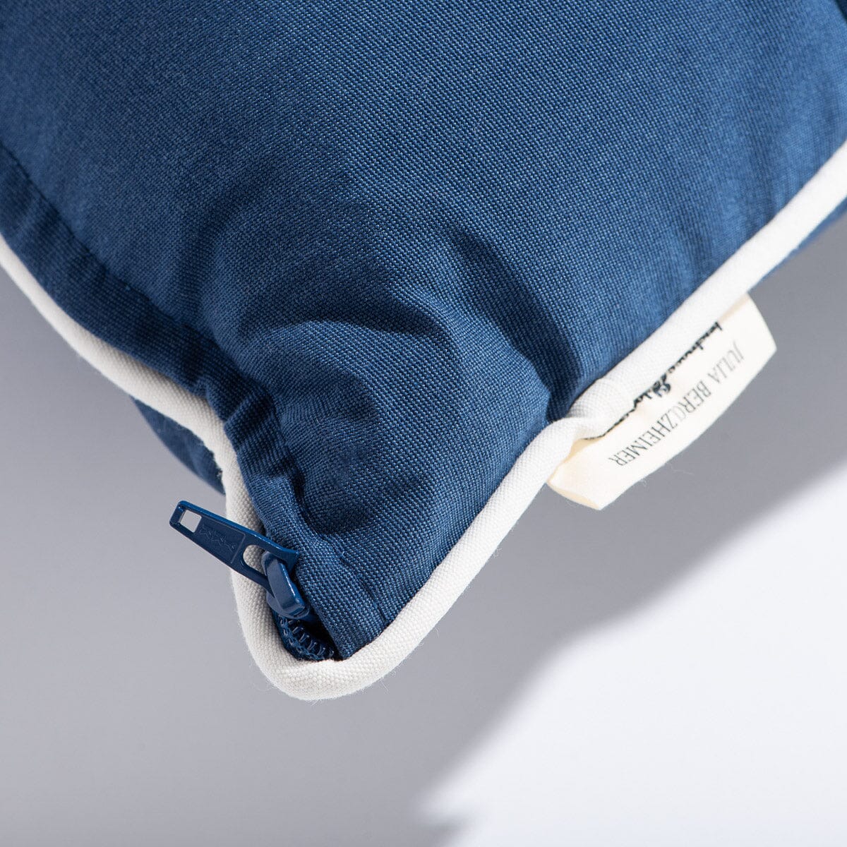 The Small Square Throw Pillow x Julia Berolzheimer in Rivie Slate Small Square Throw Pillow B&P Co. x Julia Berolzheimer 