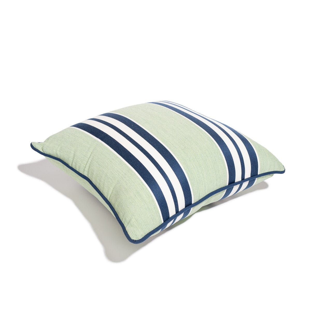 Product image of The Small Square Throw Pillow x Julia Berolzheimer in Green Stripes Small Square Throw Pillow B&P Co. x Julia Berolzheimer 