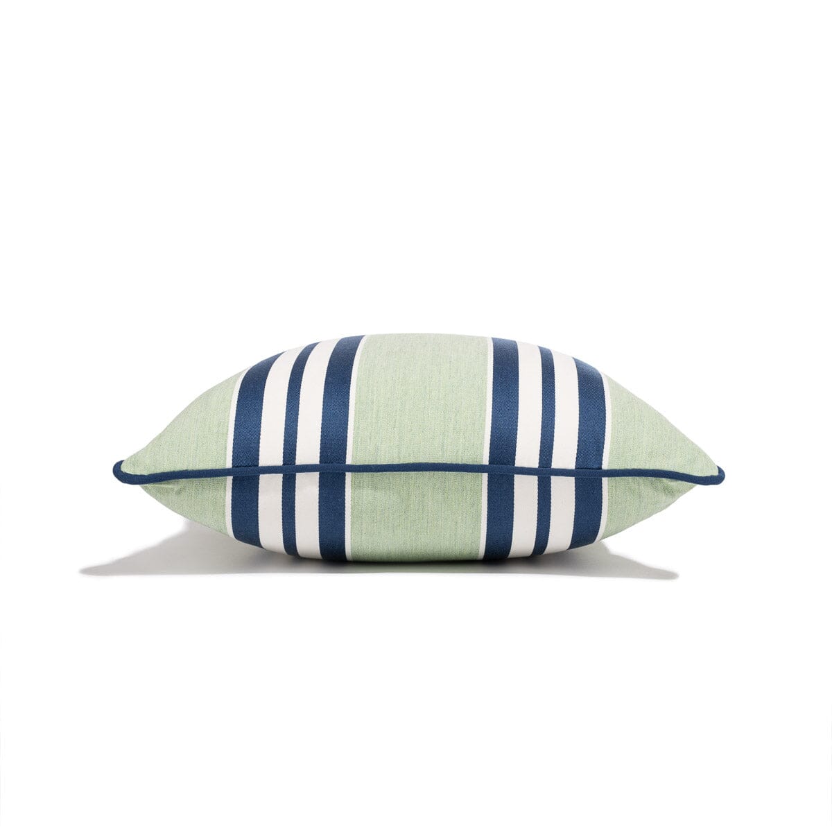 The Small Square Throw Pillow x Julia Berolzheimer in Green Stripes Small Square Throw Pillow B&P Co. x Julia Berolzheimer 