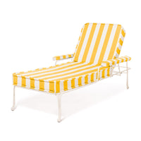 The Waterhouse Sun Lounger in Crew Mimosa Yellow Stripe 
