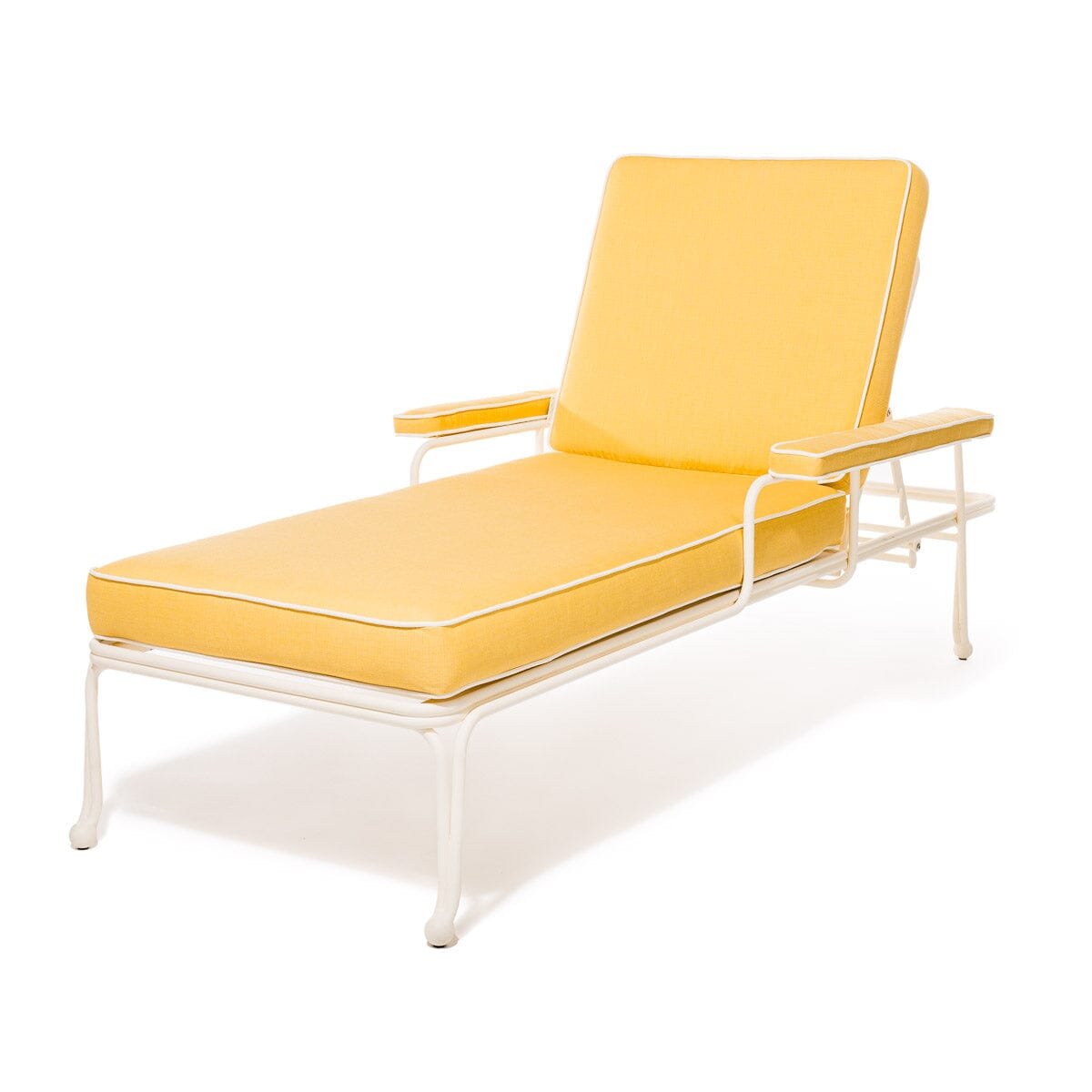 Product image of The Waterhouse Sun Lounger in Sunbleached Yellow | Antique White Frame Waterhouse Sun Lounger Kit Business & Pleasure Co. 