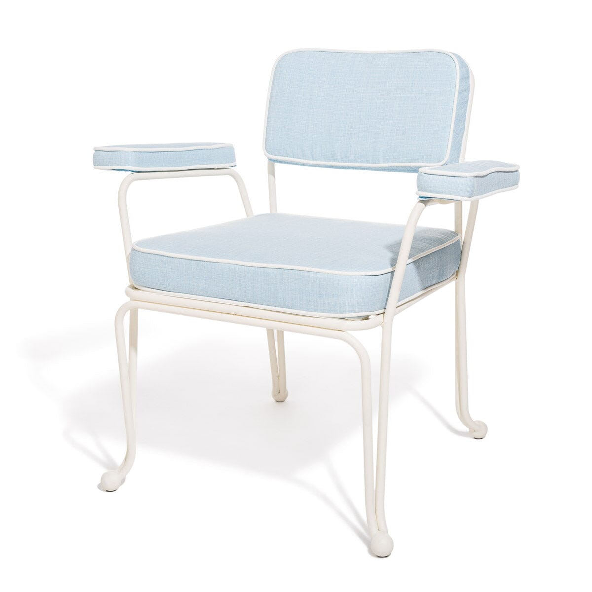 Product image of The Waterhouse Dining Chair in Powder Blue | Antique White Frame Waterhouse Dining Chair Kit Business & Pleasure Co. 