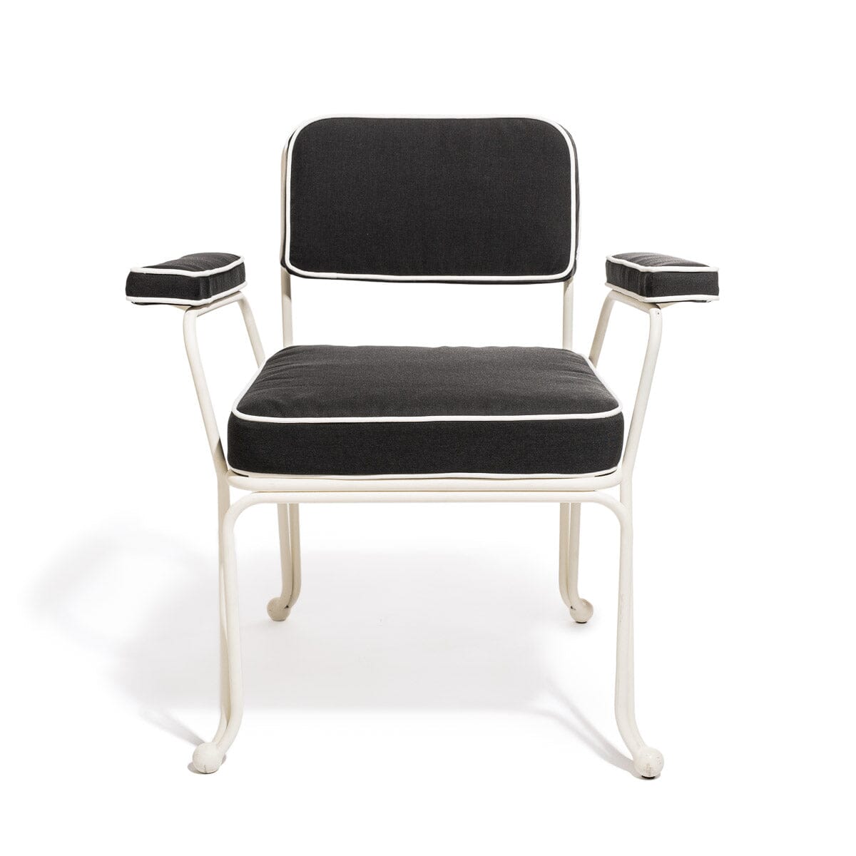 The Waterhouse Dining Chair in Rivie Black | Antique White Frame Kit Business & Pleasure Co. 