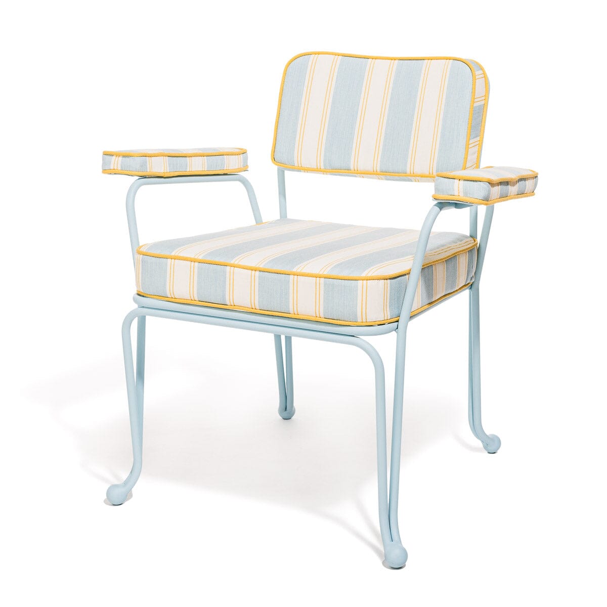 Product image of The Waterhouse Dining Chair in Tuuli Stripe Blue | Powder Blue Frame Waterhouse Dining Chair Kit Business & Pleasure Co. 