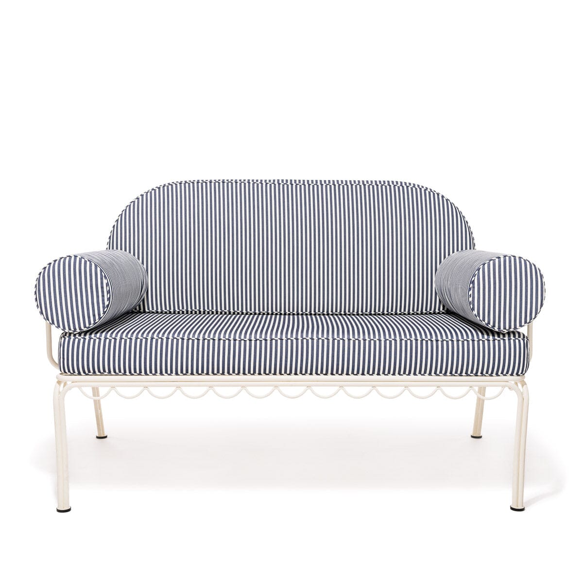 The Al Fresco Love Seat Cushion Cover Set - Lauren's Navy Stripe Al Fresco Love Seat Cushion Set Business & Pleasure Co. 