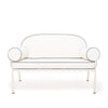 Swatch for The Al Fresco Love Seat in Rivie White | Antique White Frame