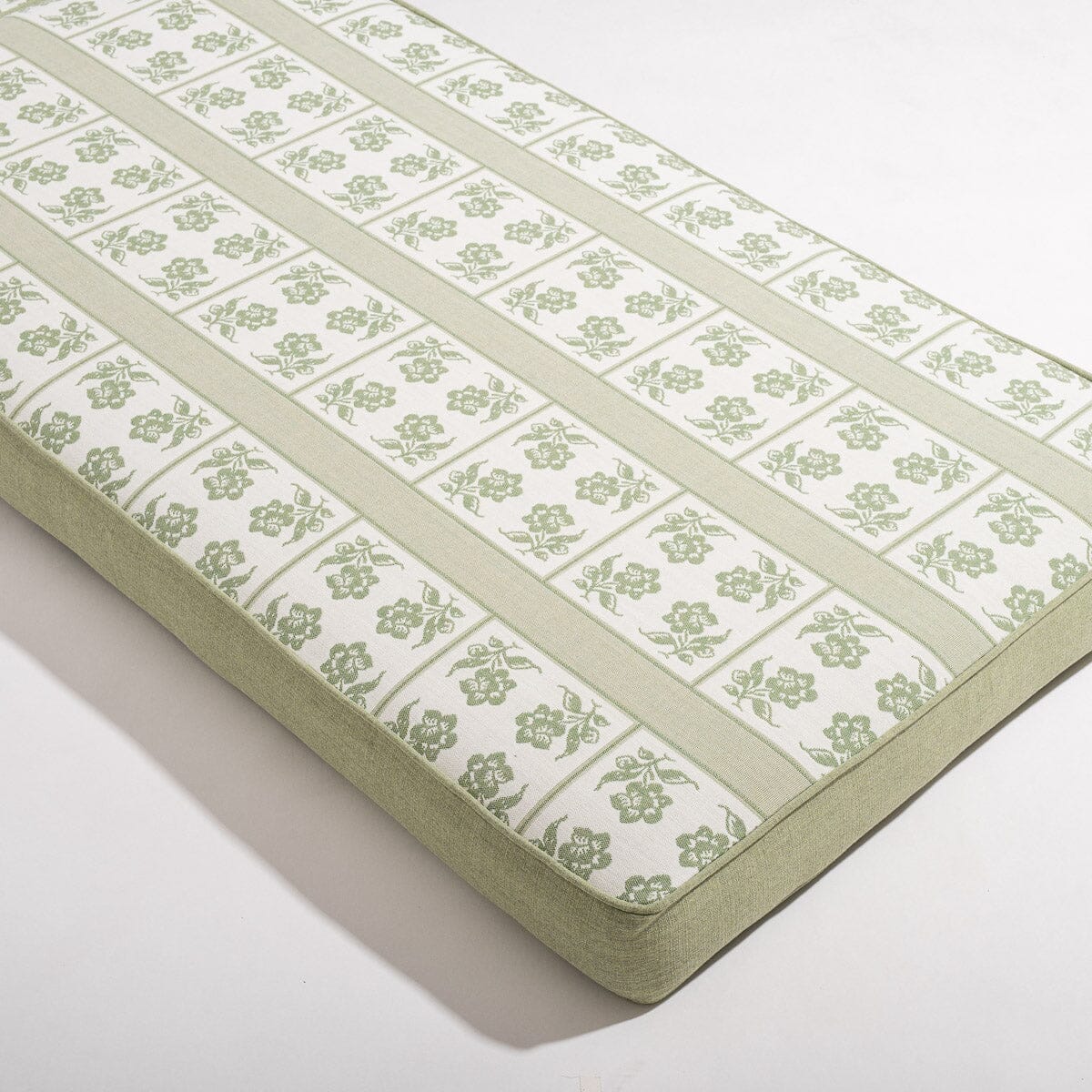 The Al Fresco Sun Lounger x Julia Berolzheimer in Jacquard Green | Antique White Frame Al Fresco Sun Lounger Kit Business & Pleasure Co Aus 