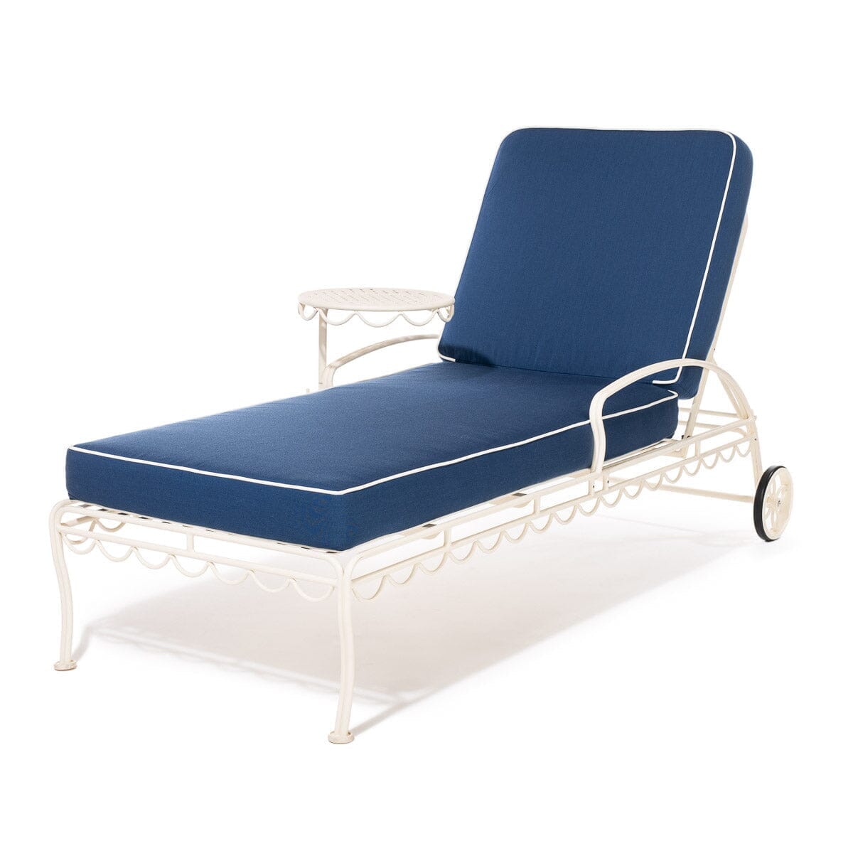 Product image of The Al Fresco Sun Lounger x Julia Berolzheimer in Rivie Slate | Antique White Frame Al Fresco Sun Lounger Kit B&P x Julia Berolzheimer 