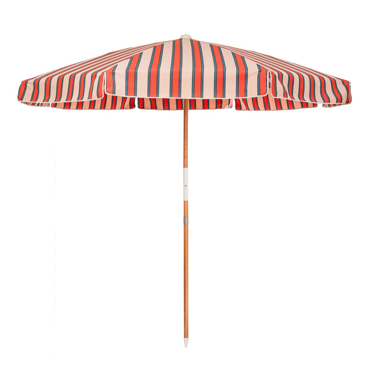 The Amalfi Umbrella - Bistro Dusty Pink Stripe Amalfi Umbrella Business & Pleasure Co Aus 