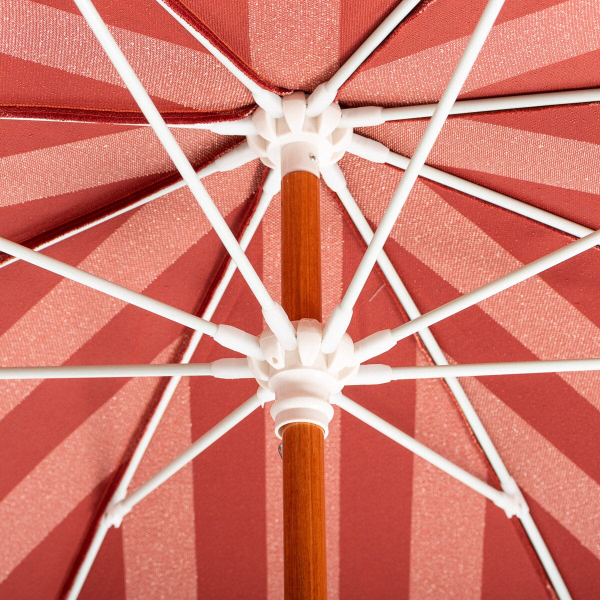 The Amalfi Umbrella - Terry Terracotta Stripe Amalfi Umbrella Business & Pleasure Co Aus 