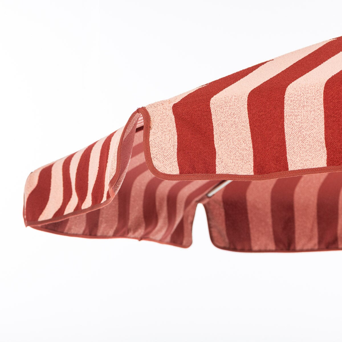 The Amalfi Umbrella - Terry Terracotta Stripe Amalfi Umbrella Business & Pleasure Co Aus 