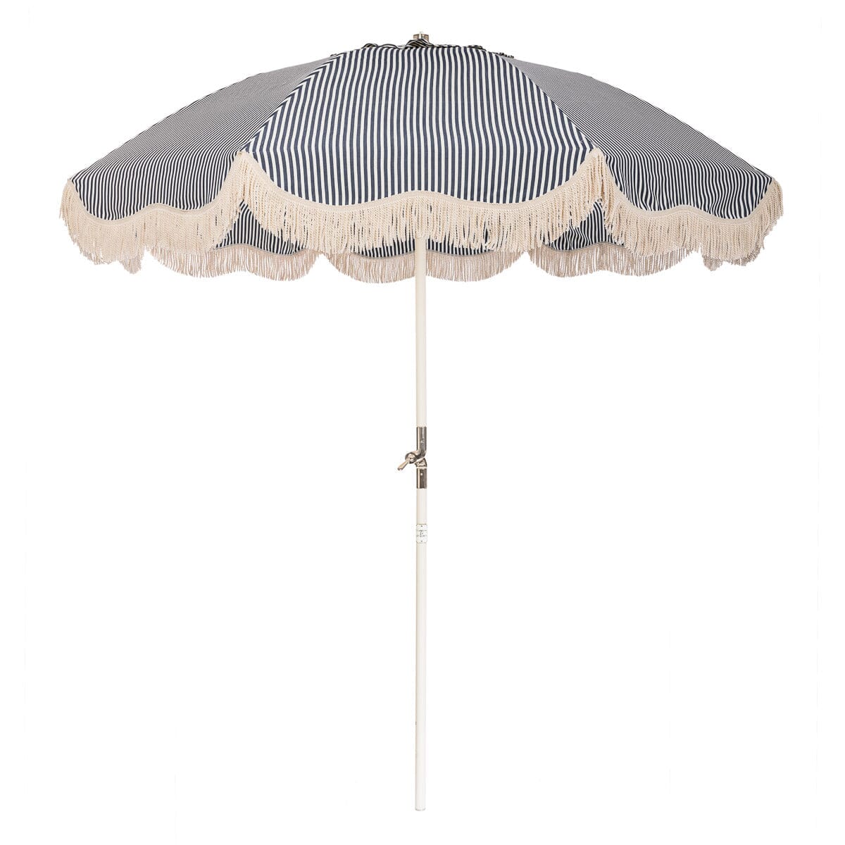 The Club Umbrella - Lauren's Navy Stripe Beach Club Umbrella Business & Pleasure Co Aus 
