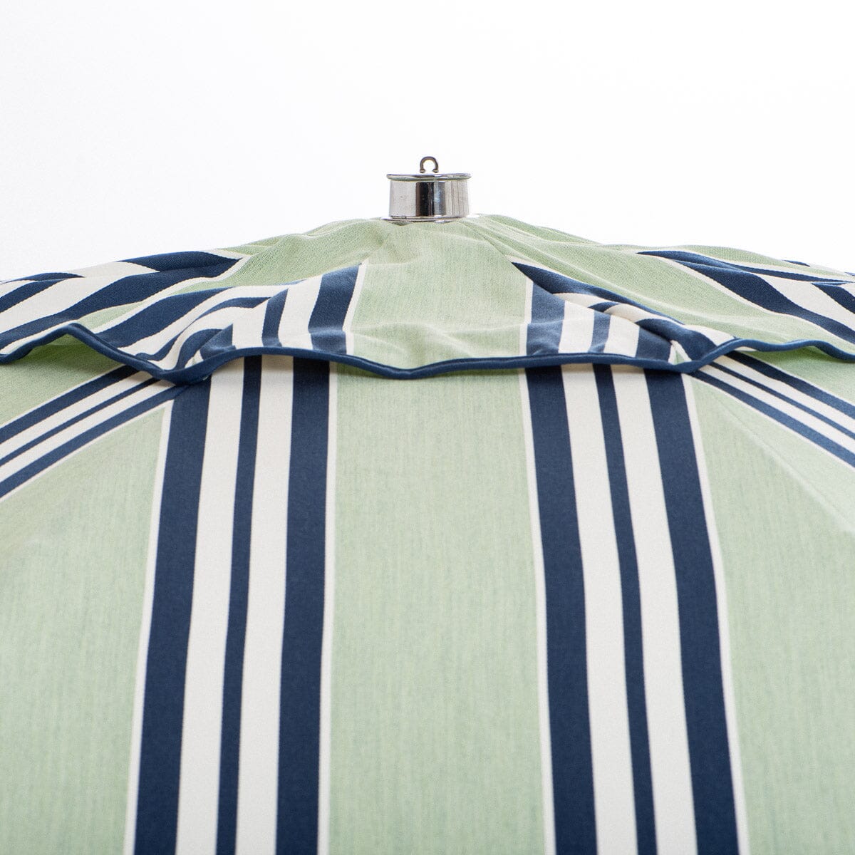 The Patio Umbrella x Julia Berolzheimer in Green Stripes Patio Umbrella B&P Co. x Julia Berolzheimer 