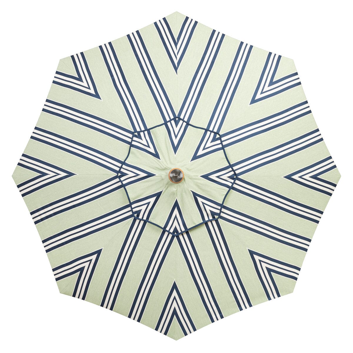 The Market Umbrella x Julia Berolzheimer in Green Stripes Market Umbrella B&P Co. x Julia Berolzheimer 