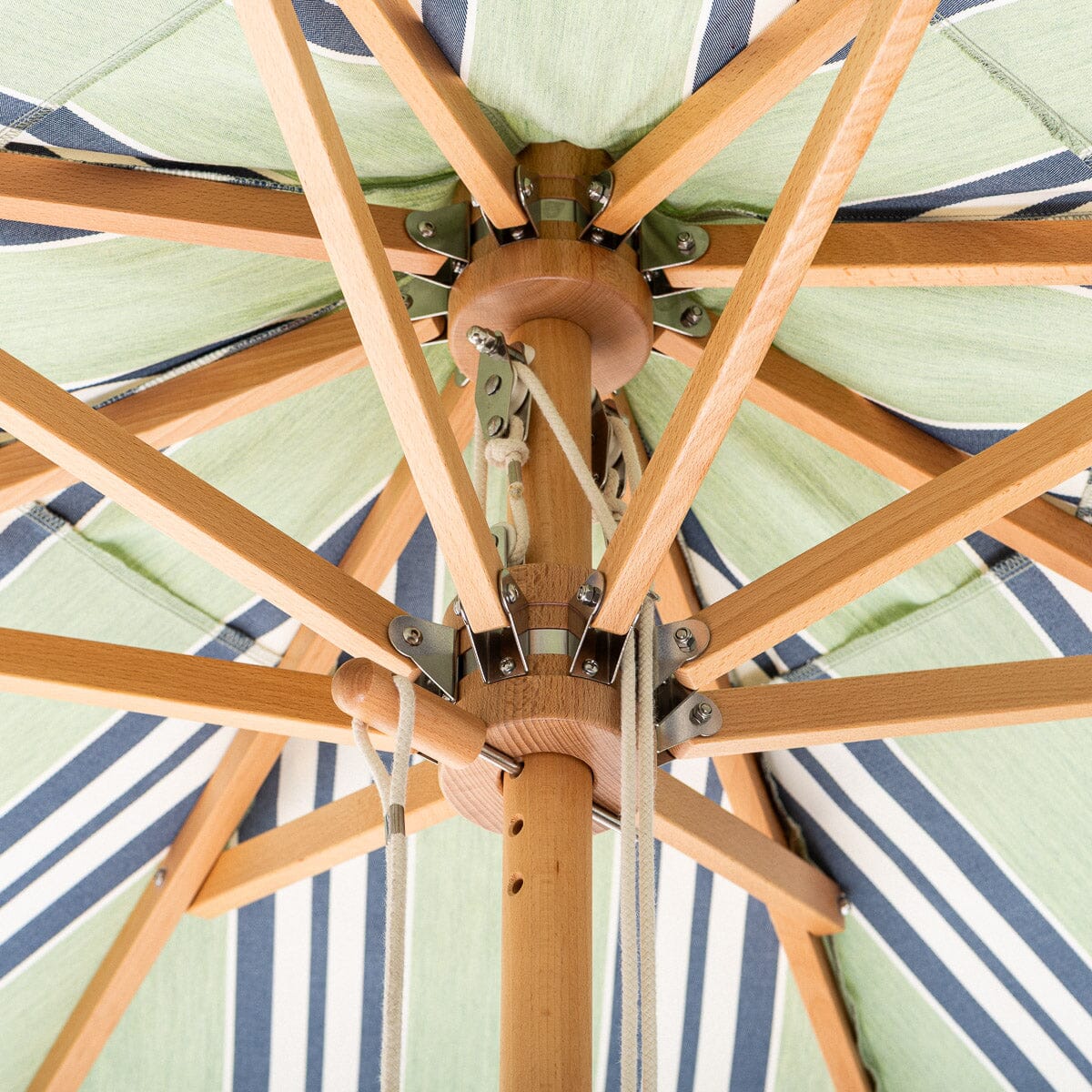 The Market Umbrella x Julia Berolzheimer in Green Stripes Market Umbrella B&P Co. x Julia Berolzheimer 