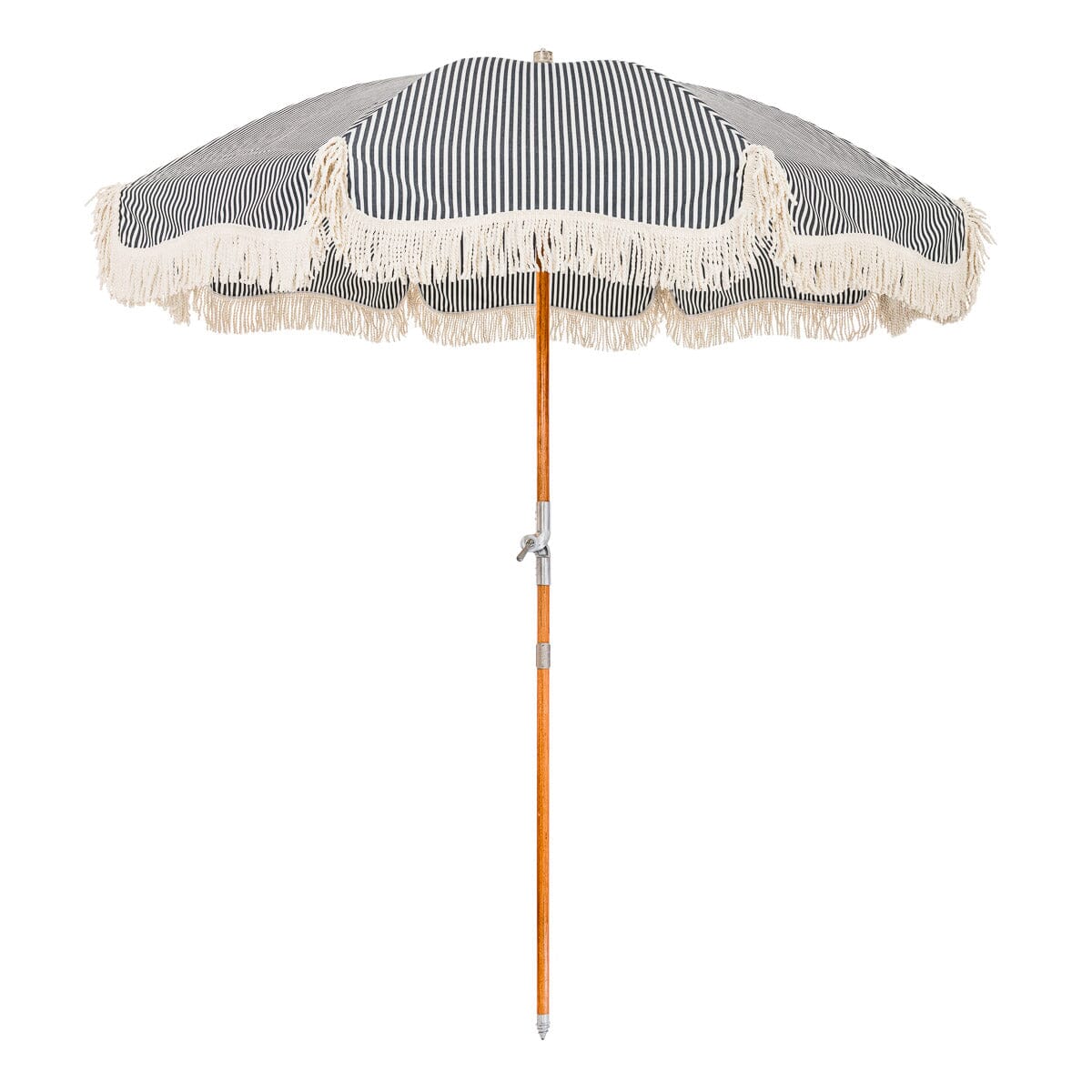 Product image of The Premium Beach Umbrella - Lauren's Navy Stripe Premium Umbrella Business & Pleasure Co. 