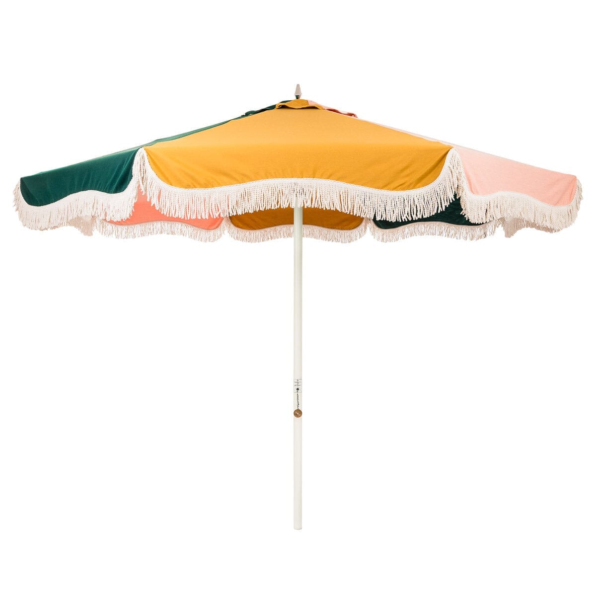 Product image of The Resort Market Umbrella in 70s Panel Cinque | 10' Antique White Frame Resort Market Umbrella Kit Business & Pleasure Co. 