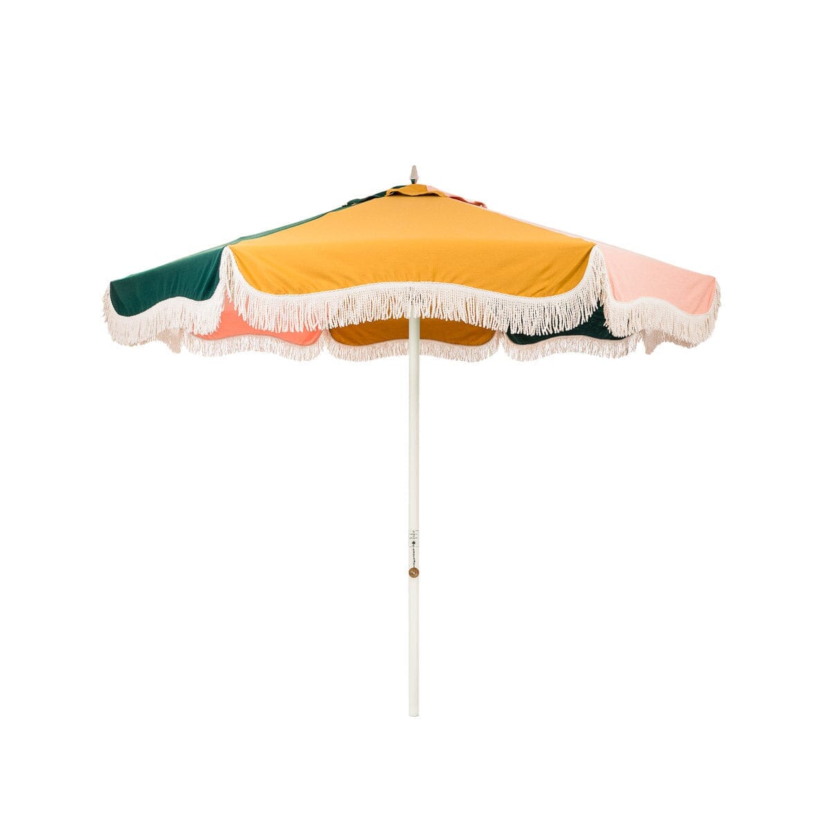 Product image of The Resort Market Umbrella in 70s Panel Cinque | 8' Antique White Frame Resort Market Umbrella Kit Business & Pleasure Co. 
