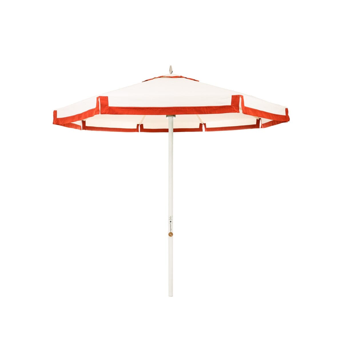 Product image of The Resort Market Umbrella in Border Valance Le Sirenuse | 8' Antique White Frame Resort Market Umbrella Kit Business & Pleasure Co. 