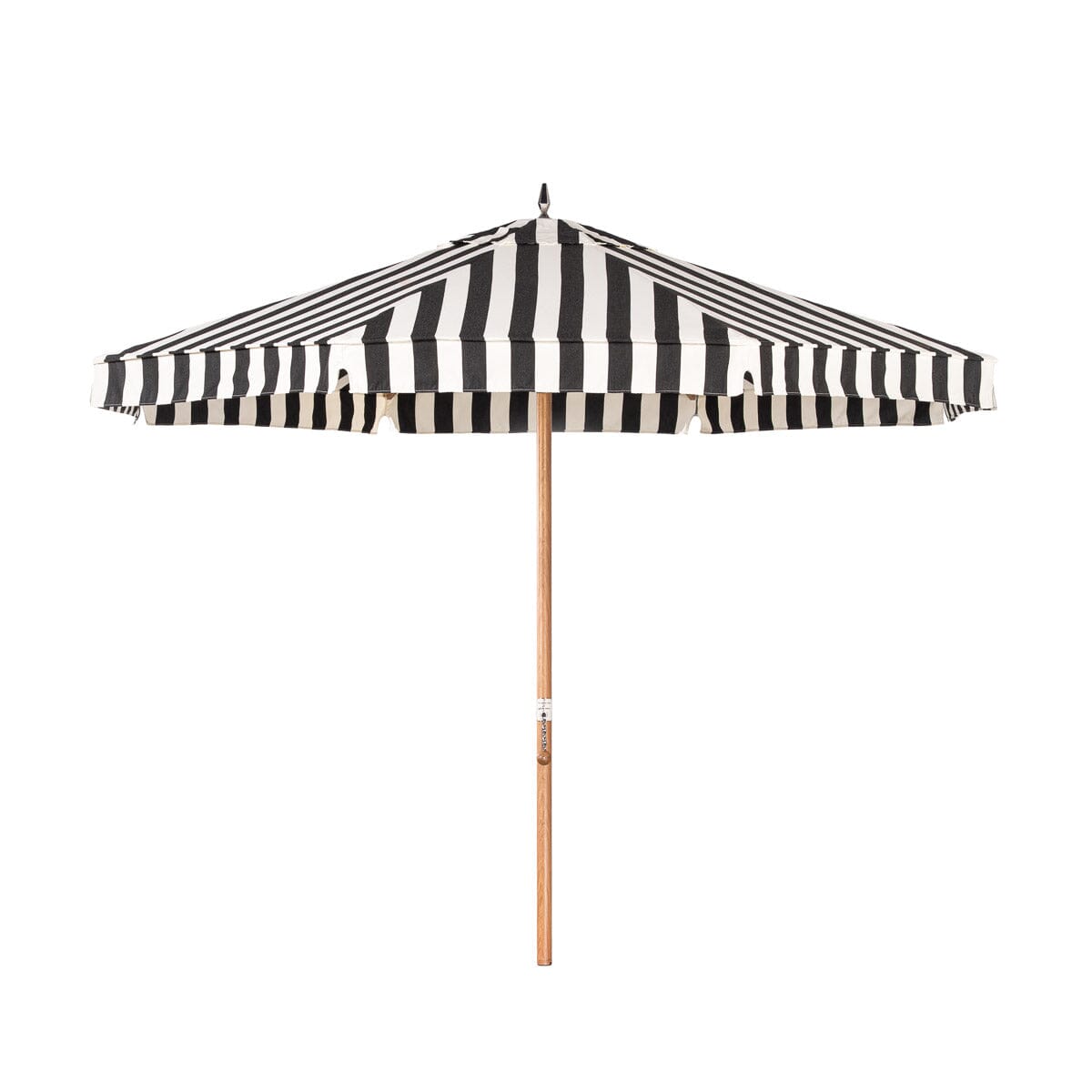Product image of The Resort Market Umbrella in Crew Vintage Black Stripe | Transfer Teak Frame Resort Market Umbrella Kit Business & Pleasure Co Aus 