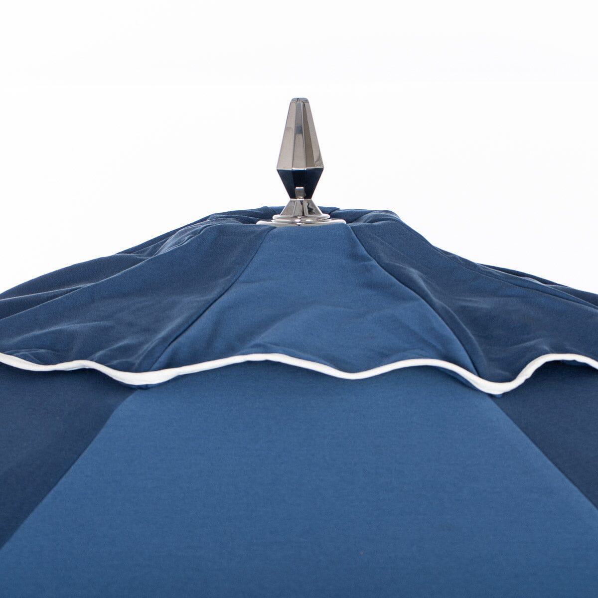 The Resort Market Umbrella x Julia Berolzheimer in Rivie Slate | 10' Antique White Frame Resort Market Umbrella Kit B&P x Julia Berolzheimer 