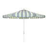 Swatch for The Resort Market Umbrella x Julia Berolzheimer in Green Stripes | 10' Antique White Frame