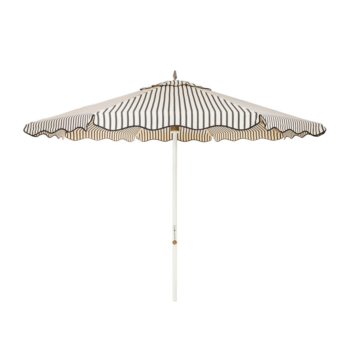Product image of The Resort Market Umbrella in Monaco Black Stripe | 10' Antique White Frame Resort Market Umbrella Kit Business & Pleasure Co. 