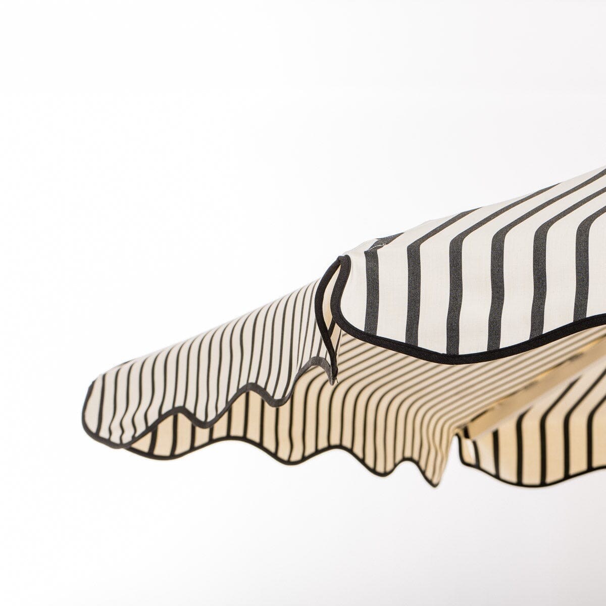 The Resort Market Umbrella in Monaco Black Stripe | 8' Antique White Frame Resort Market Umbrella Kit Business & Pleasure Co. 